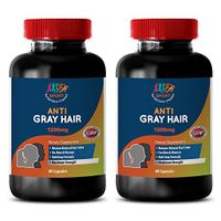 Anti-Aging Power - Anti-Gray Hair 1200MG - Saw Palmetto for Hair Loss - 2 Bottles (120 Capsules)
