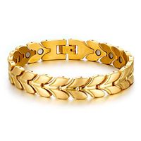 JAJAFOOK Mens Magnetic Stainless Steel Bracelet with High Power Magnets for Pain Relief