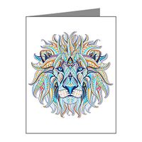 Note Card Patterned Lion Head
