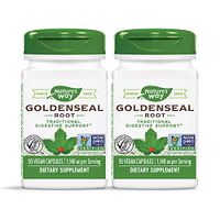 Nature's Way Premium Herbal Goldenseal Root 570 mg, 50 Vegetarian Capsules, Pack of 2