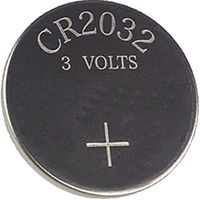 October Mountain Products CR2032 Battery (Pack of 1), Silver