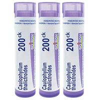 Boiron Caulophyllum thalictroides 200ck, 80 pellets, homeopathic Medicine for Menstrual Cramps, 3 Count