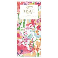 Caspari Secret Garden Tissue Paper in Ivory, 8 Sheets Included