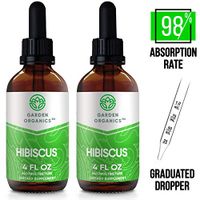 Garden Organics - Hibiscus Alcohol Extract, Organic Hibiscus (Hibiscus Sabdariffa) Dried Flower (2x4 Fl Oz)