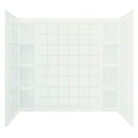 STERLING 71104100-0 Ensemble Tile 37-1/2-Inch x 60-Inch x 54-1/4-Inch Three Piece Direct-to-Stud Tub and Shower Wall Set in White