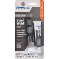 Permatex 84209 PermaPoxy 4 Minute Multi-Metal Epoxy, Two 1 oz. Tubes by Permatex