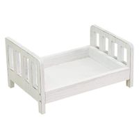 Luckycyc Wooden Bed Photography Props, Baby Photo Small Wooden Bed Newborn Props Bed Posing Baby Photography Props Photo Studio Crib Props for Photo Shoot Posing Sofa, 42x28.5x21.5cm.