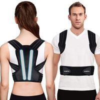 Posture Corrector for Men, Women and Kids, Kungfuren Premium Adjustable Back Brace with 2 Removable Rails for Improve Posture and Provide Lumbar Support, Suitable for Waistline 41.7"-51.2"(XL)