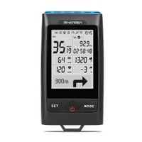 SHANREN GPS Bike Computer Di-Pro, 96-Hour Bluetooth ANT+ Cycling Computer with Headlight, Connecting with Strava Enabled (Di-Pro Black)
