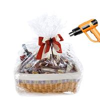 Shrink Wrap Bags for Easter Gift Baskets,24x30 inches Clear PVC Heat Shrink Wrap for Packaging,Gift Wrapping 5Pack