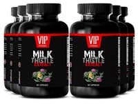 Natural Vitamins for Men - Milk Thistle Extract - Prostate Health Supplements - 6 Bottle 360 Capsules