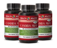 Immune System Support Vitamins - Candida Away Plus - Candida Away - 3 Bottles 180 Capsules