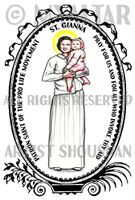 St Gianna Patron Saint of the Pro Life Movement 4"x6" Set of 6 Linen Postcards