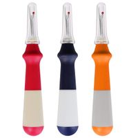 Ergonomic Grip Seam Ripper 3 PCS,Colorful Large Thread Remover Tool Handy Stitch Rippers for Sewing Crafting Removing Hems and Seams
