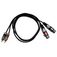Seismic Audio SAXMRM-2x5 Dual XLR Female to Dual RCA Male 5-Feet Patch Cable