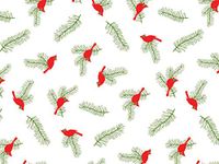 Cardinal Greenery Design Print Gift Grade Tissue Paper Sheets - 20" x 30" Package Amount (5)