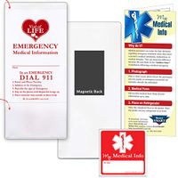 StoreSMART - Vial/File of Life Medical Info Pocket - Magnetic Back - 100-Pack - for Refrigerator, Locker, Filing cabinets - VHTSM-100