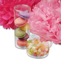 Round PVC Containers with Cap 6" X 3" | Quantity: 48