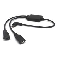 Kework USB Type C Splitter, 30cm Left & Right Angle USB C Splitter Cable, 2 Ports USB3.1 Type-c Hub 1 Male to 2 Female Extension Splitter Y Type Cable (Left & Right)