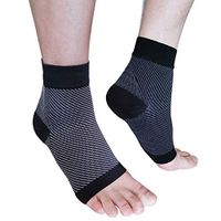 Compression Foot Sleeves for Men & Women - Best Plantar Fasciitis Socks, Ankle Brace Support, Relieve Pain Fast, for Everyday Use(Black, S/M(4-4.5Men/4-5.5Women))