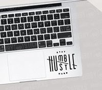 Stay Humble Hustle Hard Decal Sticker Macbook Ipad Laptop Iphone Car Window (5.5" inches, Black)
