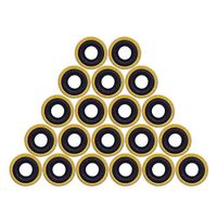 Healvaluefit Oxygen Tank Regulator Brass Yoke Washer O Ring Seals Brass with Rubber - Pack of 30
