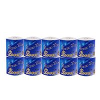 Jiaju Toilet Paper Bulk of 10 Rolls Household Kitchen Table Paper Roll White Soft Delicate Smooth Rolls Paper Toilet Towels Bath Tissue Paper, Hollow Replacement Roll Paper 3-Ply 10Rolls