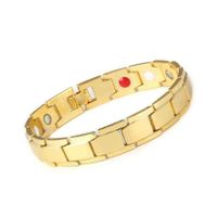 Healthy Titanium Magnetic Therapy Health Bracelet Arthritis Carpal Tunnel Pain Relief (Metal Color : 2)