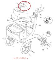 Brake Cable Only for Drive RTL10266 Nitro Rollator Walker - 1026632