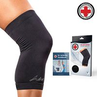 Doctor Developed Copper Knee Brace & Knee Compression Sleeve and Doctor Written Handbook — Guaranteed Relief for Arthritis, Tendonitis, Injury Recovery, Knee Support, Running & Weightlifting (L)