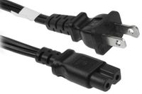 RiteAV - 10 Feet 18 AWG 2-Slot Polarized Power Cord IEC320C7 to NEMA 1-15P
