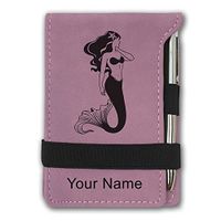 Mini Notepad, Mermaid, Personalized Engraving Included (Pink)