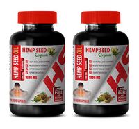 Stress Relief Herbal Blend - Organic Hemp Seed Oil for Pain - Hemp Seed Oil softgels - 2 Bottles 240 Liquid Capsules