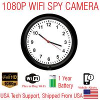 SecureGuard 720p HD WiFi Wireless IP Wall Clock Hidden Security Nanny Cam Spy Camera with 16GB Memory