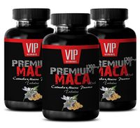 Premium Maca Extract 1300mg with Muira Puama for Male Energy and Libido Support (3 Bottles 180 Tablets)
