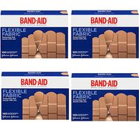 Band-Aid Brand Flexible Fabric Adhesive Bandages, Assorted Sizes qEipAN, 4Pack (100 Count)