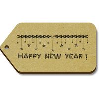 Azeeda 10 x 'Happy New Year Banner' 66mm x 34mm Gift Tags (TG00001511)