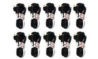 10 Pack 16AWG Power Extension Cord Cable, Black 2-Feet