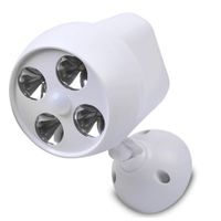 Motion Sensor Light Spotlights, Hann 600 Lumen Motion Detector, IP65 Waterproof Outdoor Lights with Japan-Made Sensor, Battery Operated, Security Lights for Wall, Garden and Driveway (White)