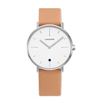 LANZOOM Light41-22-4L Mens Womens Fashion Classic Smart Watches UV Detection Bluetooth Waterproof Sleep Monitor Anti-Lost Smart Wristwatch for Android Samsung iOS iPhone (White + Orange)