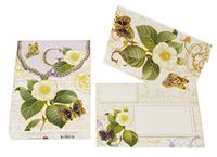 Punch Studio Floral Monogram Pouch Note Cards- #56976G (Letter G)