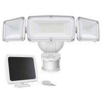 LEPOWER 1600LM LED Solar Security Lights Motion Outdoor, Super Bright Solar Motion Sensor Light, 6000K White Light, IP65 Waterproof Flood Light with 3 Adjustable Head for Yard, Garage