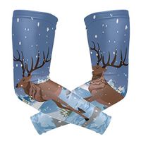 LEVEIS Caribou Arm Sleeves UV Protection for Men Women Sunblock Protective Gloves Running Golf Cycling Driving Long Arm Cover 1 Pair