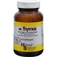 Natural Sources All Thymus - Non GMO - Gluten Free - 60 Capsules (Pack of 2)