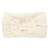 ℱLOVESOOℱ 1Pc Baby Toddler Infant Cute Bowknot Headband Girl&Boy Soild Color Soft Fabric Hairband Headwear Beige