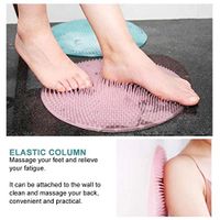 Fabal Lazy Person Foot Bath Artifact Back Massage Cushion Non-Slip Massage Pad for Bathroom Strong Suction Cup Floor Shower Mat (Blue)
