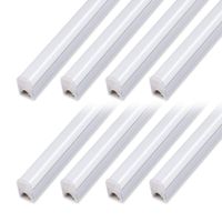 (Pack of 8) LED T5 Integrated Fixture 4FT, 20W, 2200lm, 6500K (Super Bright White),Utility led Shop Light, LED Ceiling Light and Under Cabinet Light, Corded Electric with Built-in ON/Off Switch