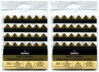 2-Pack Bundle - Canson Self Adhesive Photo Corners, Peel-Off Archival Quality, Gold, 252 count each Pack