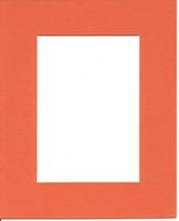 10 8x10 Orange Picture Mats Mattes Matting with White Core, for 5x7 Pictures