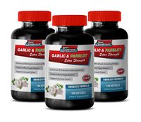 Blood Pressure Garlic Pills - Garlic & Parsley - Supports Immune System - Parsley Supplements - 3 Bottles 300 Softgels